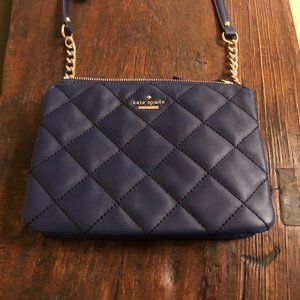 Kate Spade Navy Quilted Leather Purse